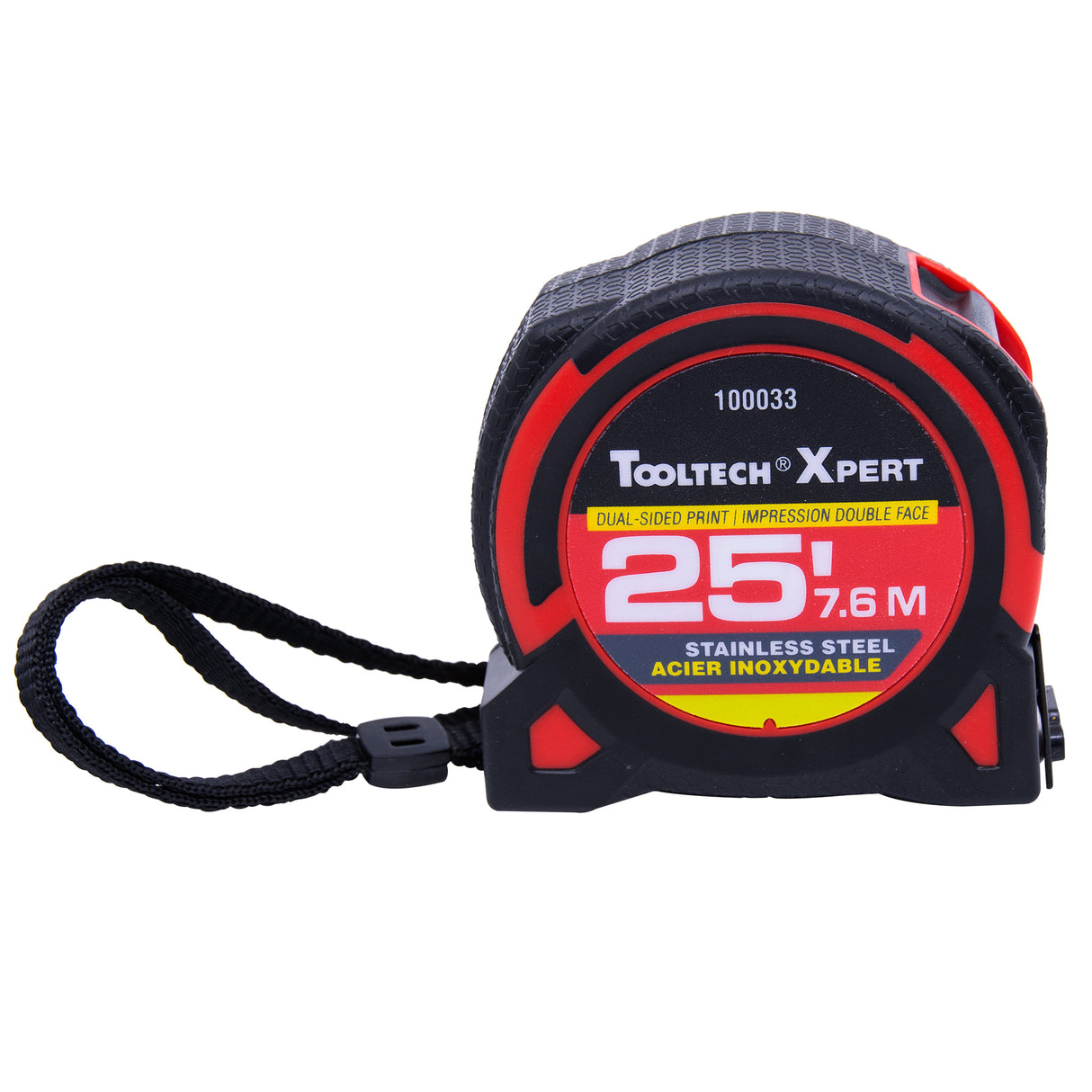 Tooltech Stainless steel Tape Measure 25ft (7.5m) x 1in Metric/Imperial Double Sided