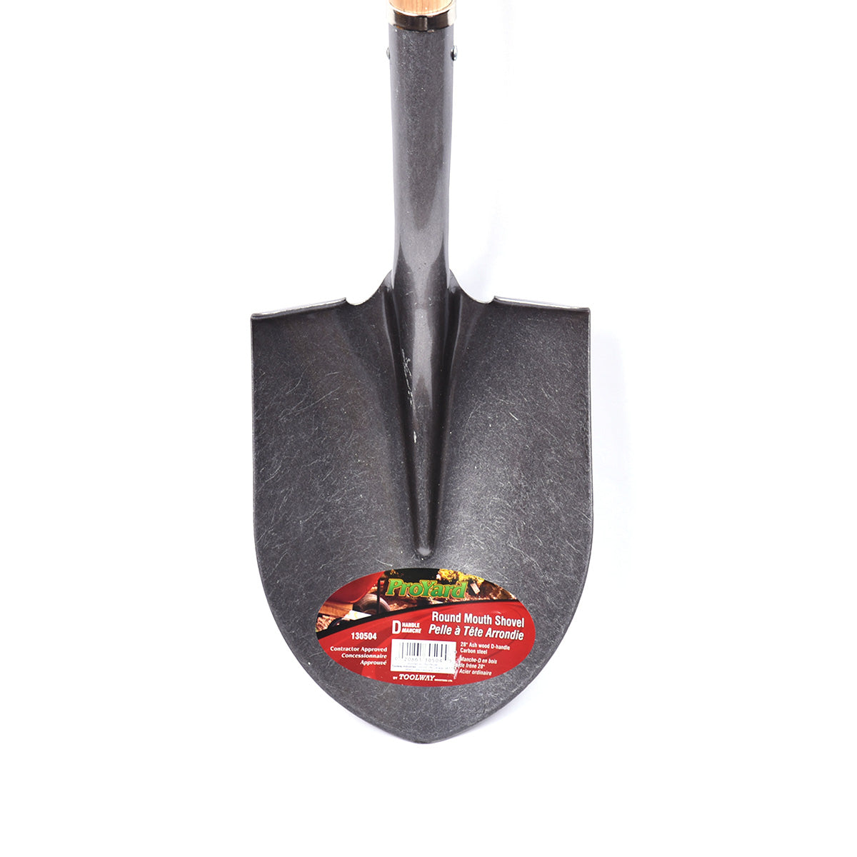 Pro Yard Shovel Round Point 39in x 8-1/2in Blade Wood D-Handle