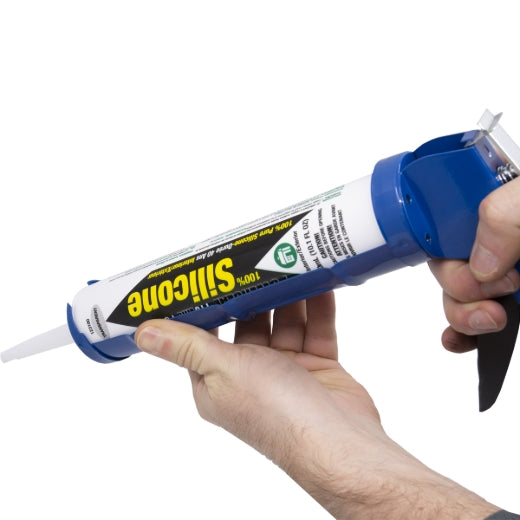 Tooltech 160001 Cradle-Style Caulking Gun with Auto Flow Stop 9in Blue