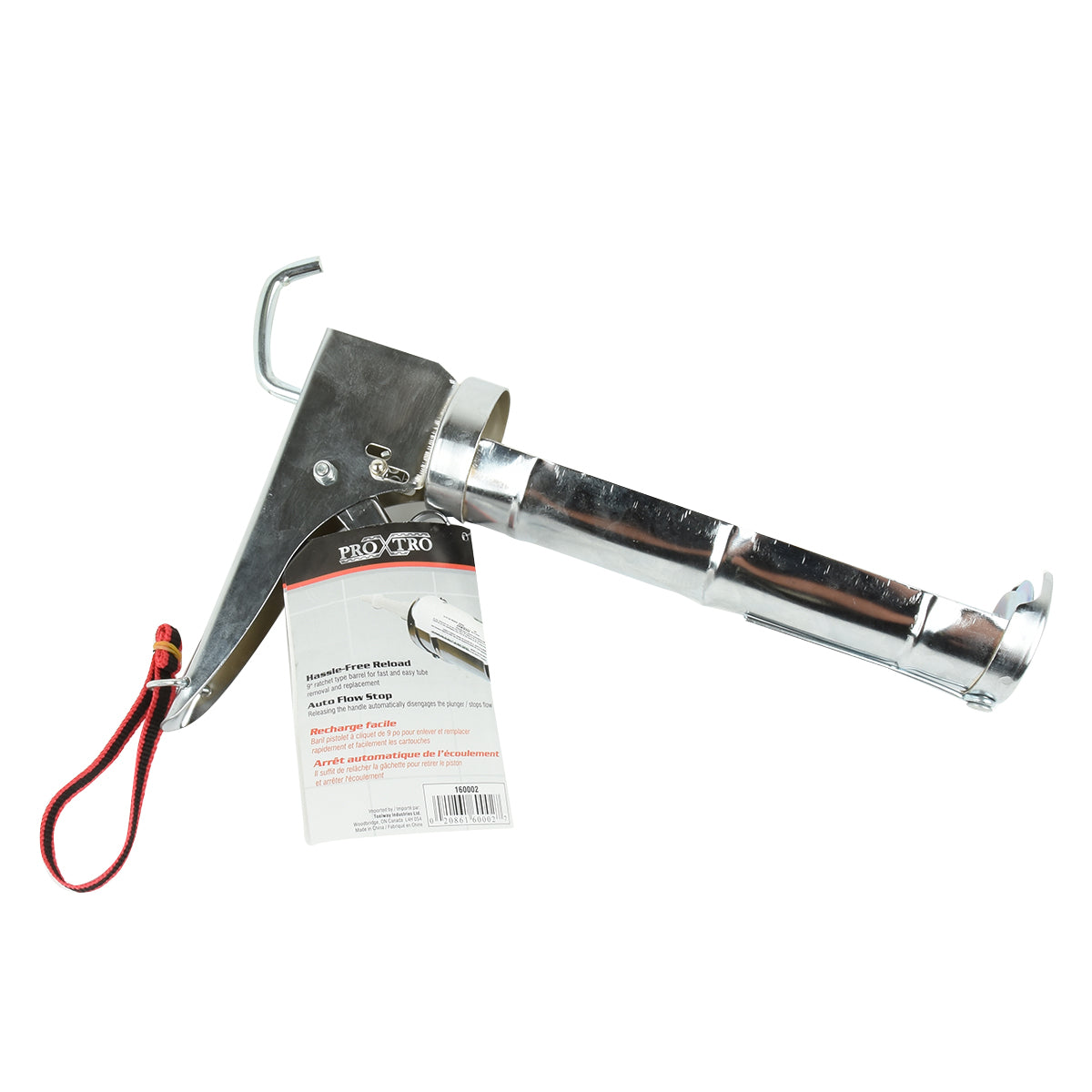 Tooltech 160002 Cradle-Style Chrome Barrel Caulking Gun 9in