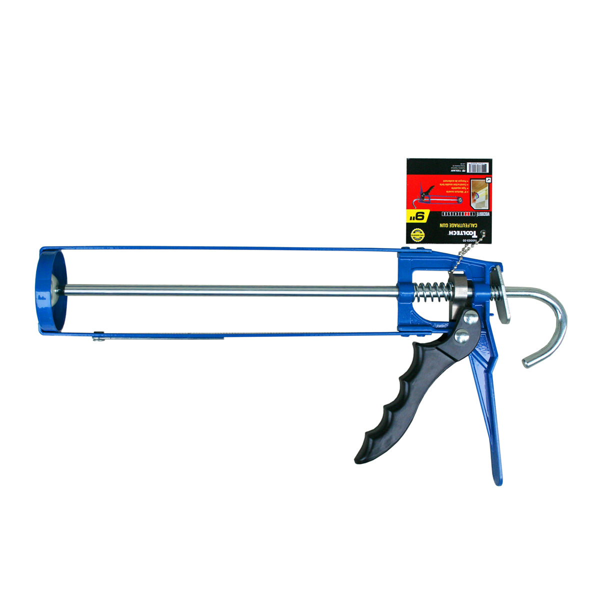 Tooltech 160003-20 Skeleton-Style Caulking Gun with Auto Flow Stop 9in Blue