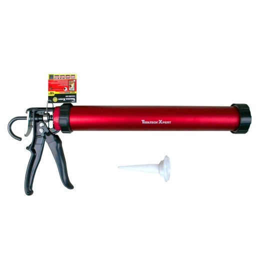 Tooltech Xpert 160026 Pro Super Heavy Duty Sausage-Style Caulking Gun 15in Aluminum