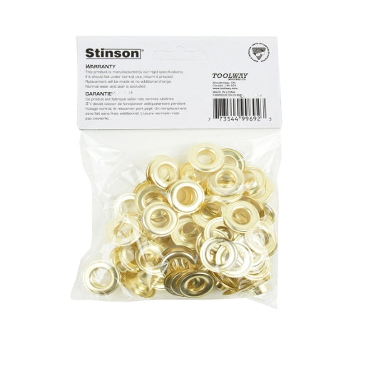 Stinson 399692 Brass Eyelet Grommets for Tarps 3/8in 50Pk