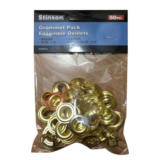 Stinson 399694 Brass Eyelet Grommets 1/2in 50Pk