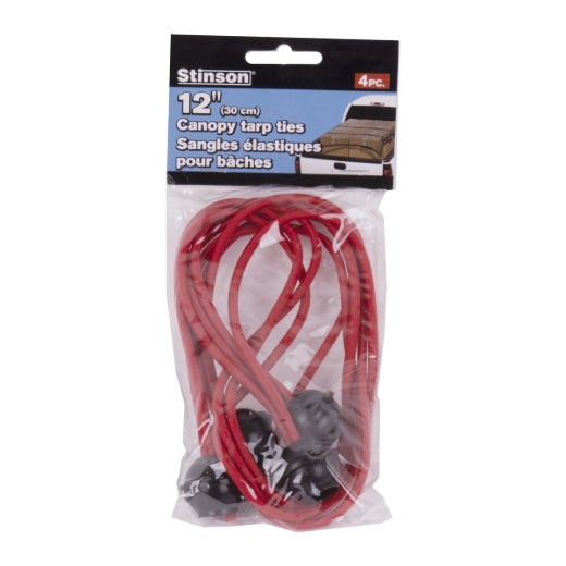 Stinson Cargo 406141 4PK Tie Down Bungee Ball Cord 12in