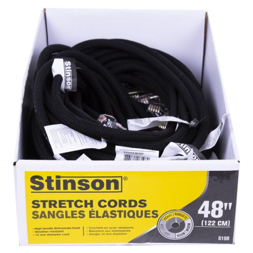 Stinson Cargo 406198 Heavy Duty Tie Down Bungee Stretch Cord 10mm x 48in