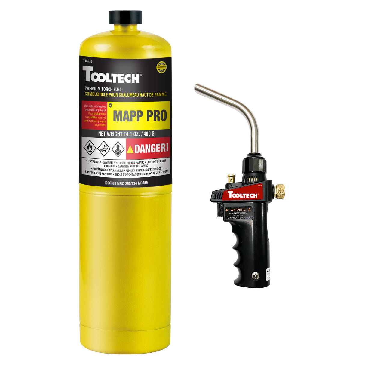 Tooltech 715074 HAZ Torch Kit High Heat w/Mapp Pro Gas