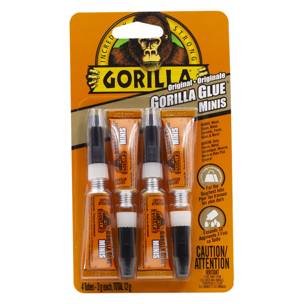 Gorilla Glue 85000649 Minis Clear 4 x 3gr