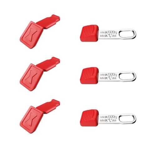 KNIPEX 00 63 06TCR SBA 6 Pc KNIPEXTEND ColorCoded and TetheredTool Clips, Red
