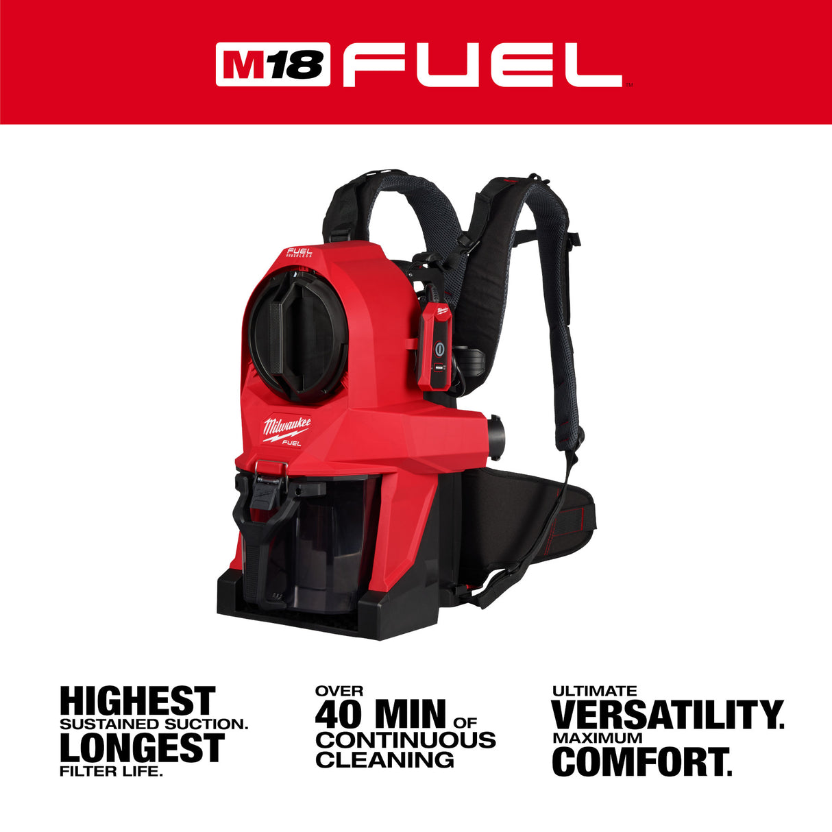 Milwaukee 0895-20 M18 FUEL™ 3-in-1 Backpack Vacuum