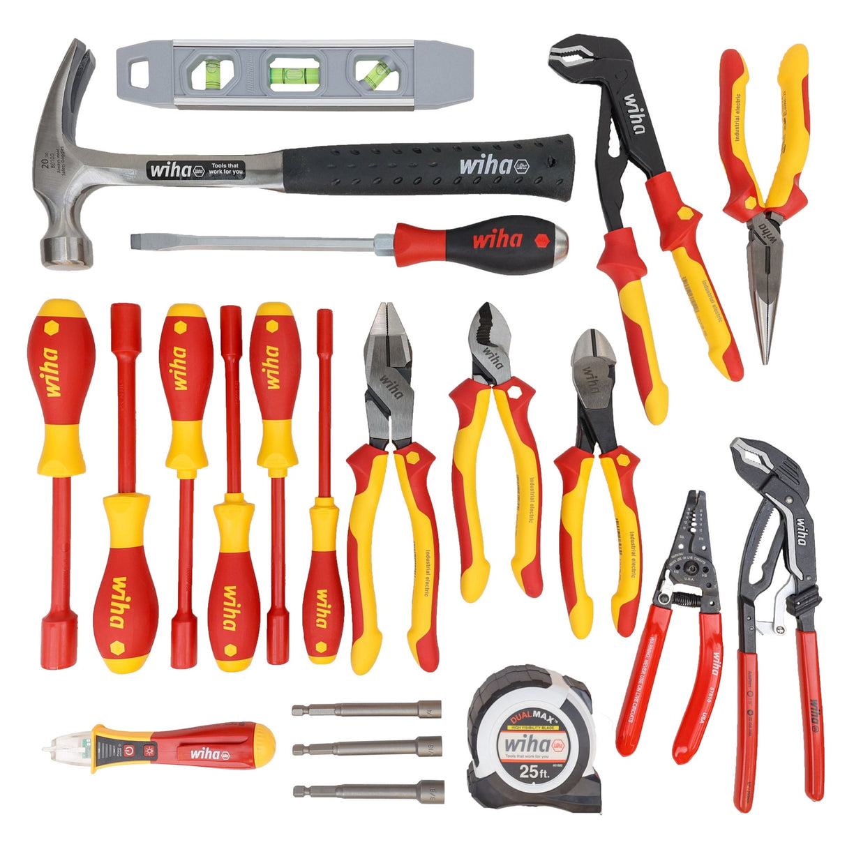WIHA 91872 59 PIECE MASTER ELECTRICIAN'S INSULATED TOOL KIT IN HEAVY DUTY BACKPACK
