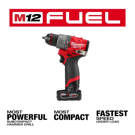 Milwaukee 3404 M12 FUEL hammer drill feature image