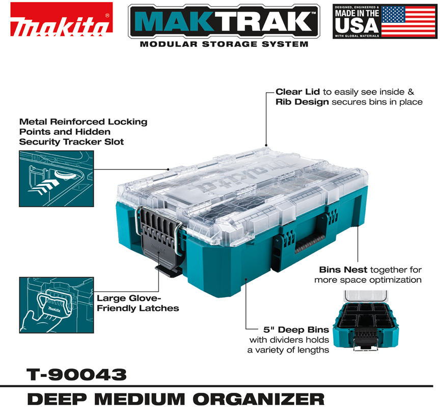 Makita MAKTRAK™ Deep Medium Organizer