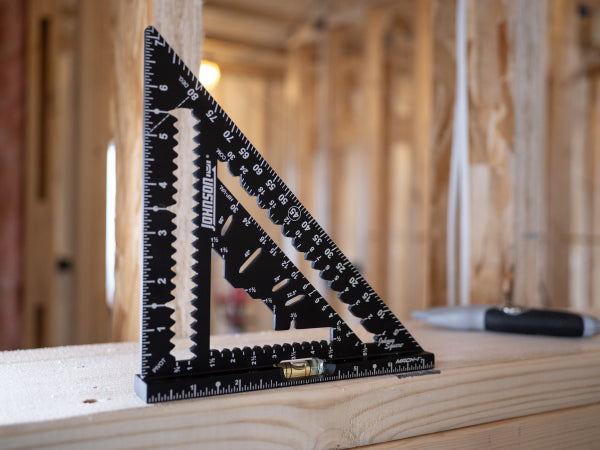JOHNSON 7-1/4" Johnny Square® MACH-1™ Smart Mark™ Rafter Square with Level Vial