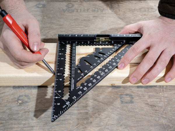JOHNSON 7-1/4" Johnny Square® MACH-1™ Smart Mark™ Rafter Square with Level Vial