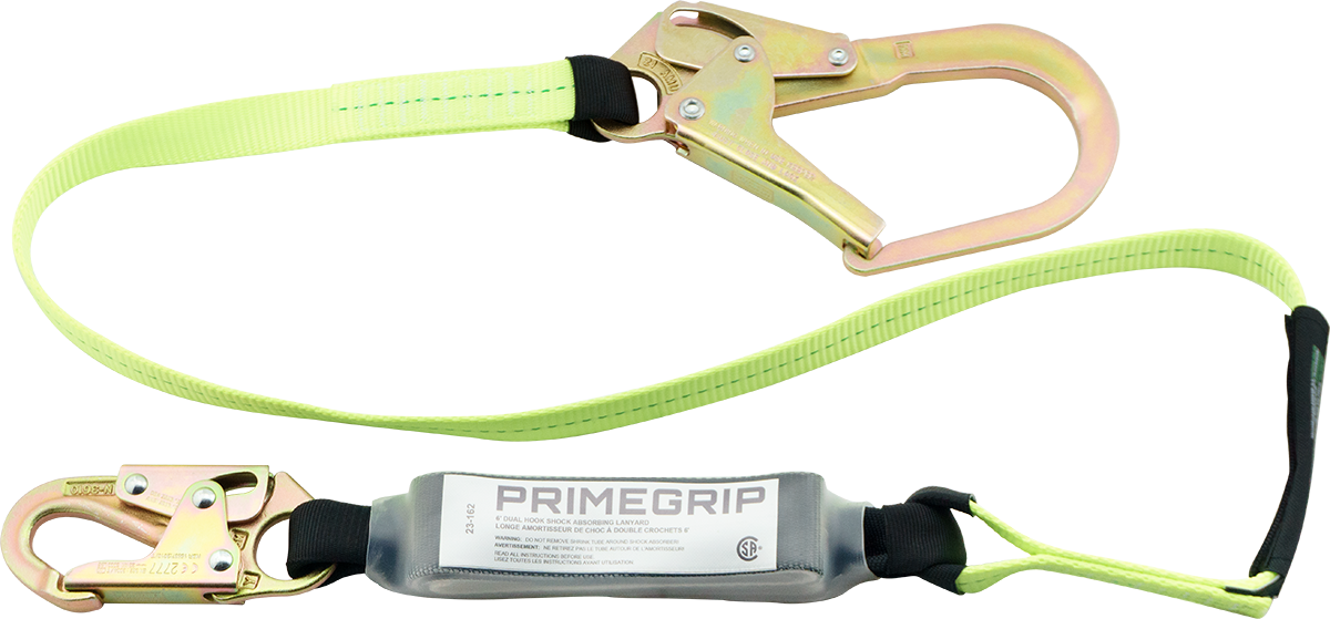 Primeline 23-162 6' Dual Hook Shock Absorbing Lanyard