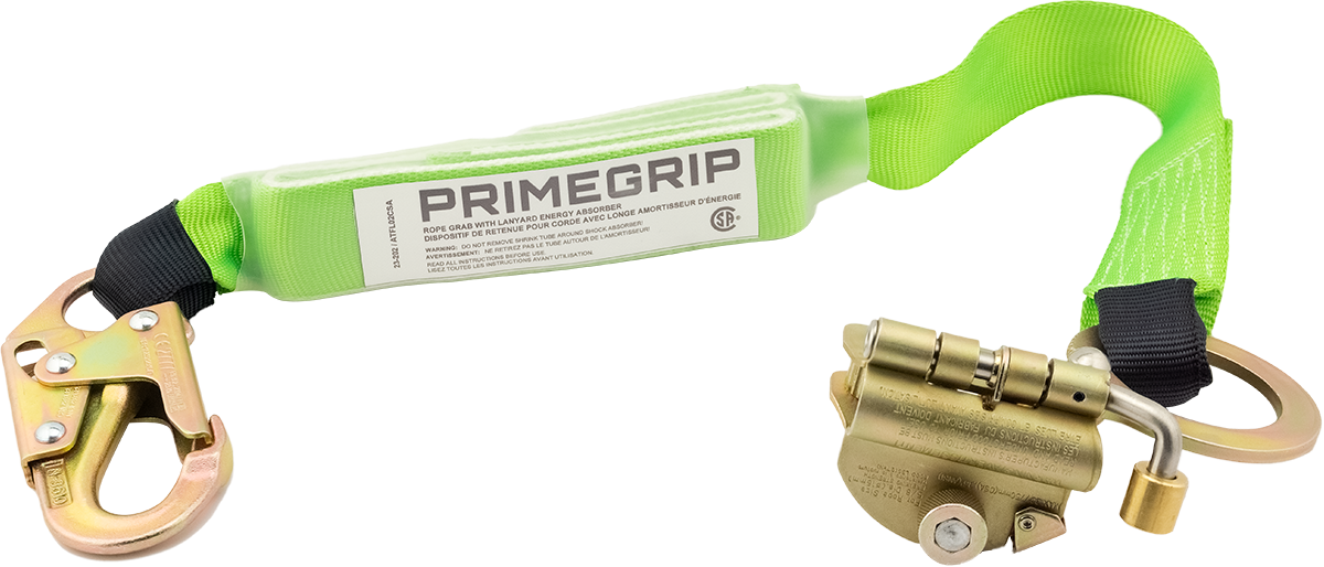 Primeline 23-202 Rope Grab with 2.5' Lanyard Energy Absorber