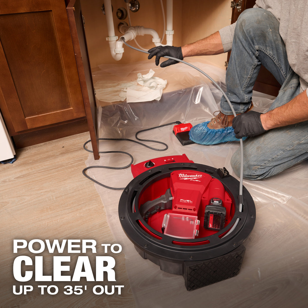 Milwaukee 2519-21 M12 FUEL™ High Speed Chain Snake for 1-1/4”-2” Pipes