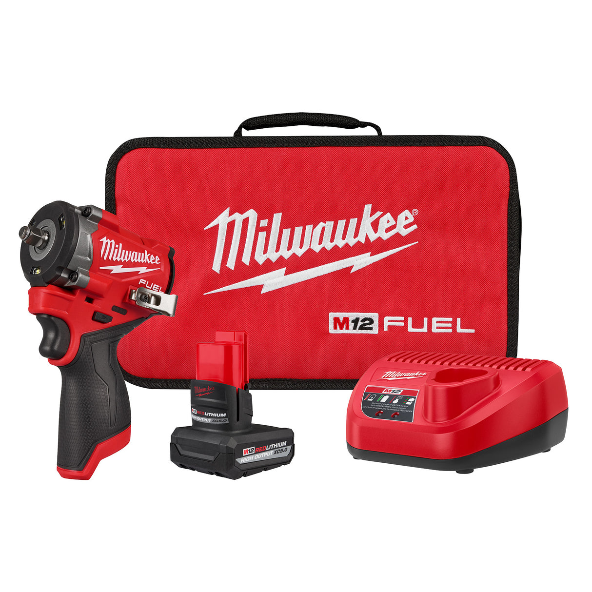 Milwaukee 2562-21 M12 FUEL™ Stubby 3/8" Impact Wrench Kit