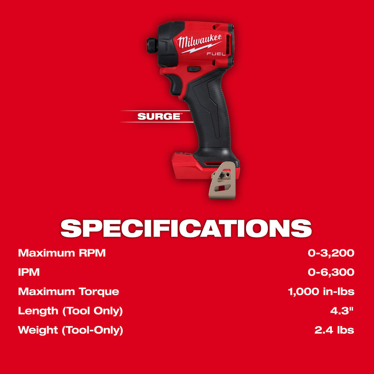 Milwaukee 2761-20 M18 FUEL™ SURGE™ 1/4" Hex Hydraulic Driver