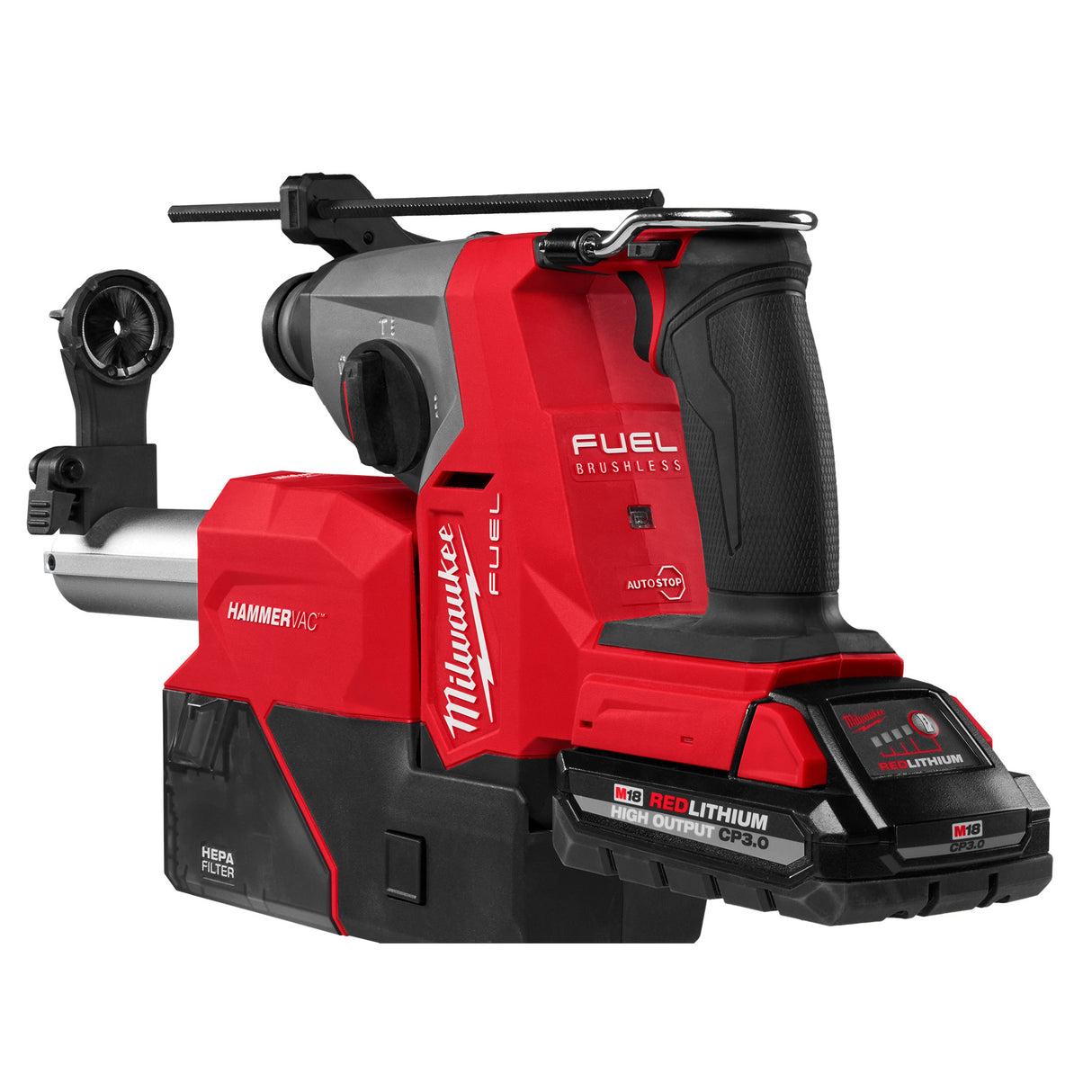 Milwaukee 2908-22DE M18 FUEL™ 5/8" SDS Plus Rotary Hammer w/ Dust Extractor Kit