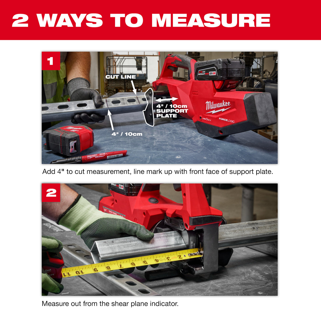 Milwaukee Tool 2933-20 M18™ FORCE LOGIC™ Single Channel Strut Shear