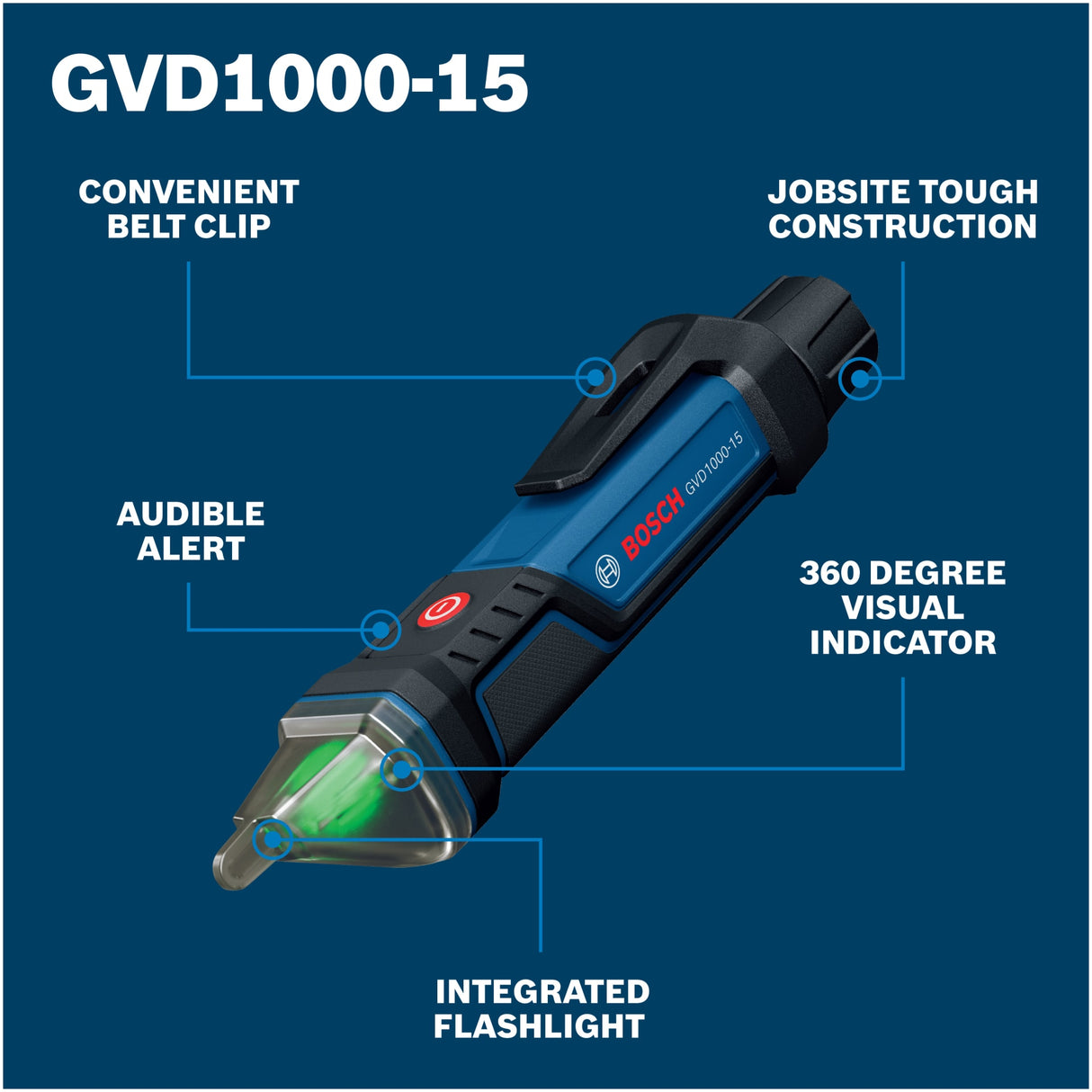 Bosch GVD1000-15 Non-Contact Voltage Tester 90-1000v AC