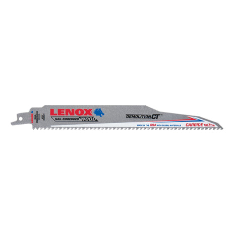 LENOX 1832143 Demolition CT™ 9" Reciprocating Saw Blades 6TPI 1/PK