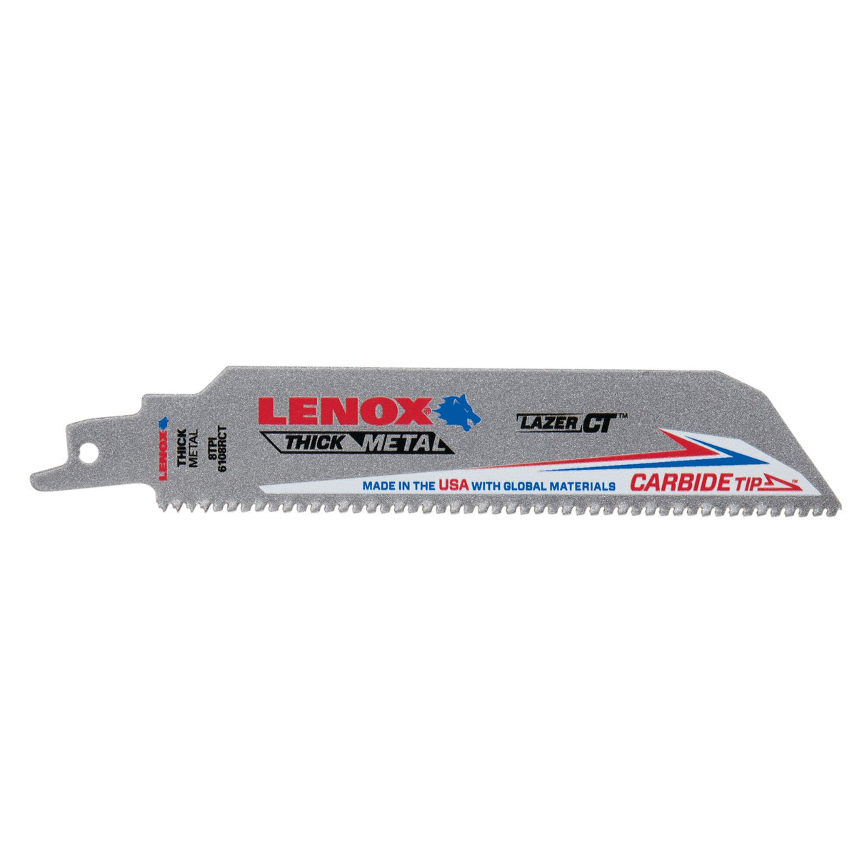LENOX 2014220 Lazer CT™ Carbide Tipped 6" Reciprocating Saw Blades 8TPI 1/PK