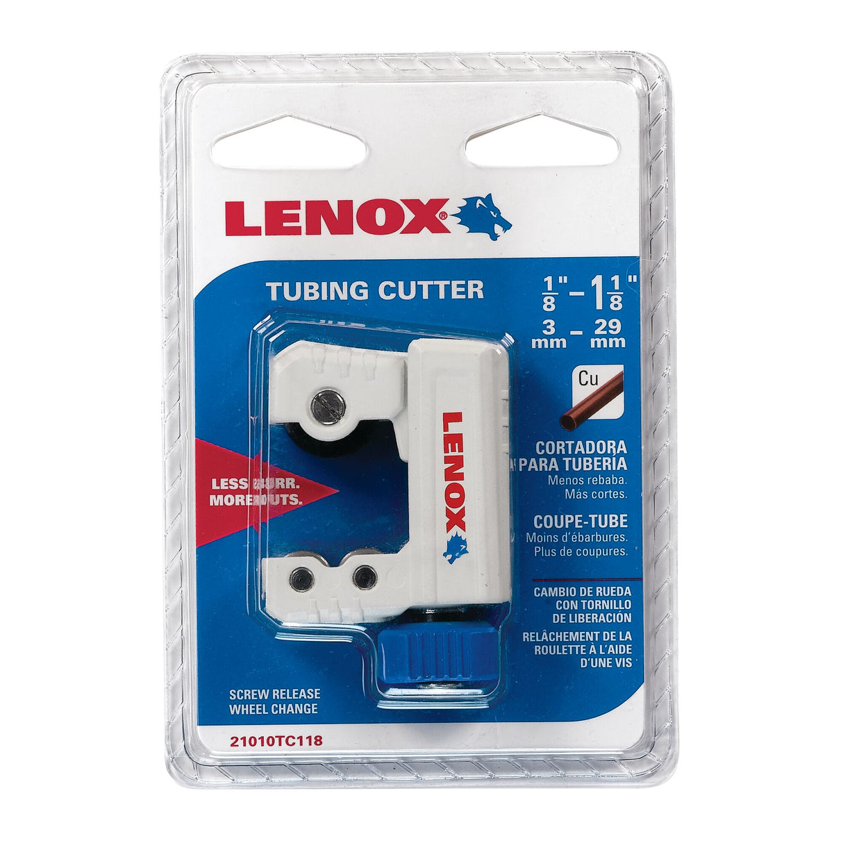 LENOX 21010TC118 TUBE CUTTER 1/8" - 1 1/8"