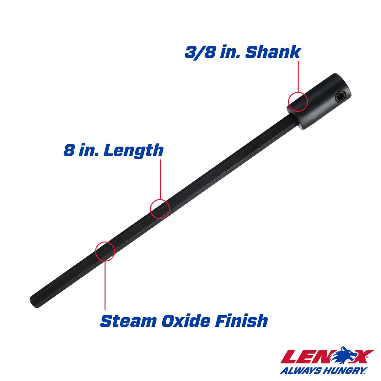 LENOX 30925VBX8 8" X .375 Step Drill Bit Extension