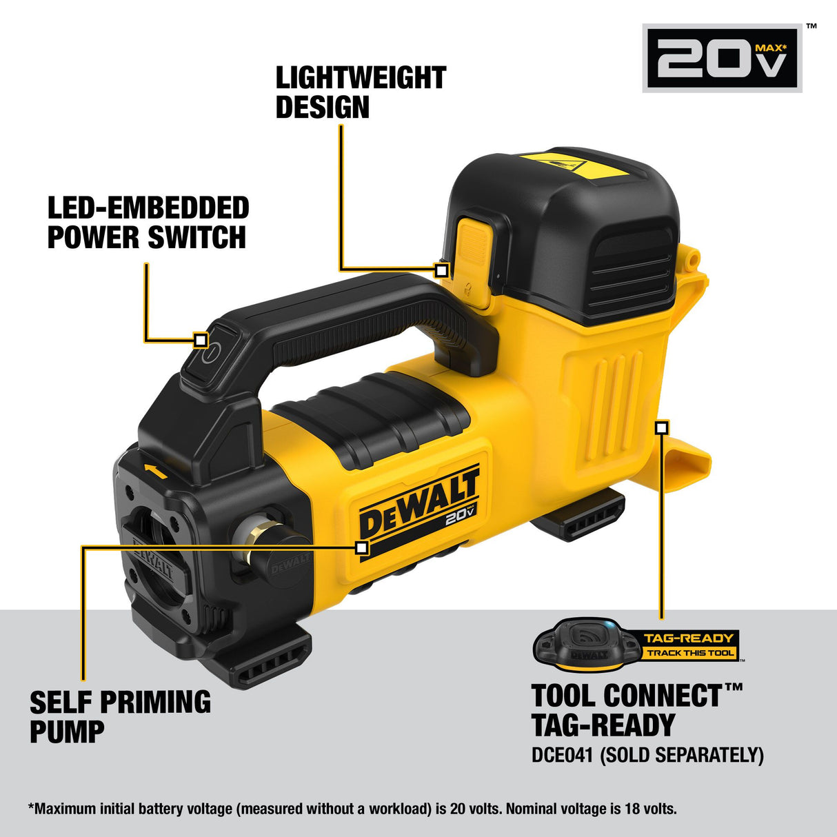 DEWALT DCE050B 20V MAX* Transfer Pump (Tool Only)
