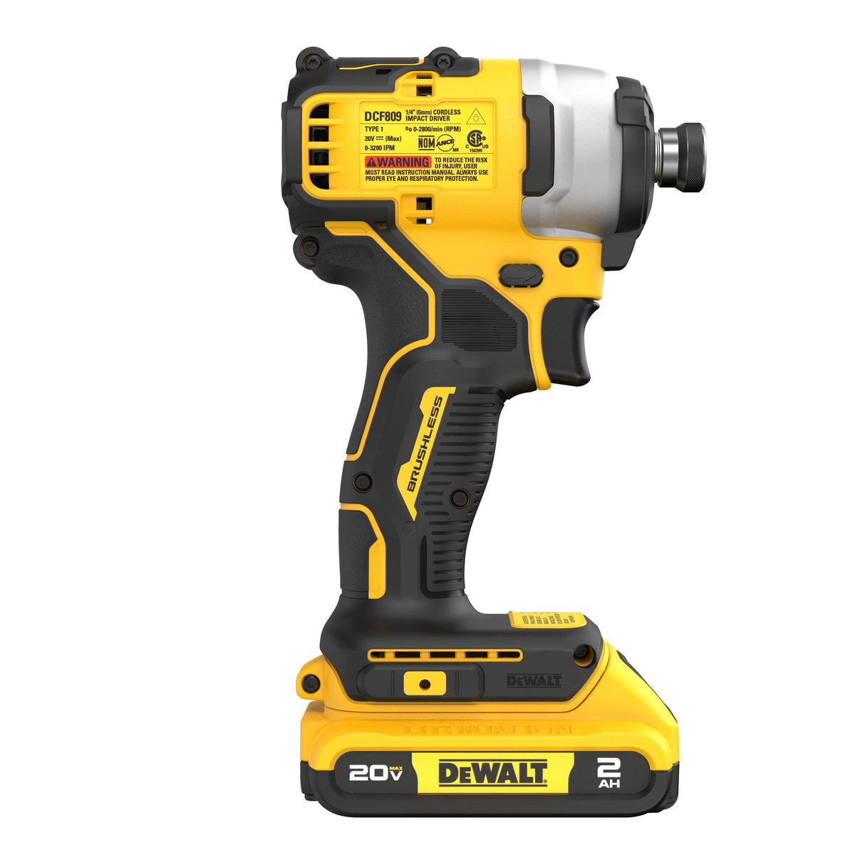 DEWALT DCF809D1 ATOMIC™ 20V MAX* Brushless Cordless Compact 1/4 in Impact Driver Kit