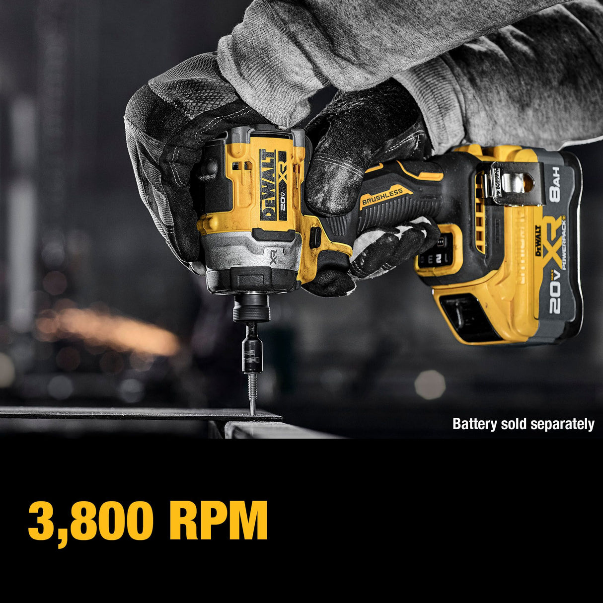 DEWALT DCF860B 20V MAX* XR® Brushless Cordless 3-Speed High Torque 1/4 in. Impact Driver (Tool Only)