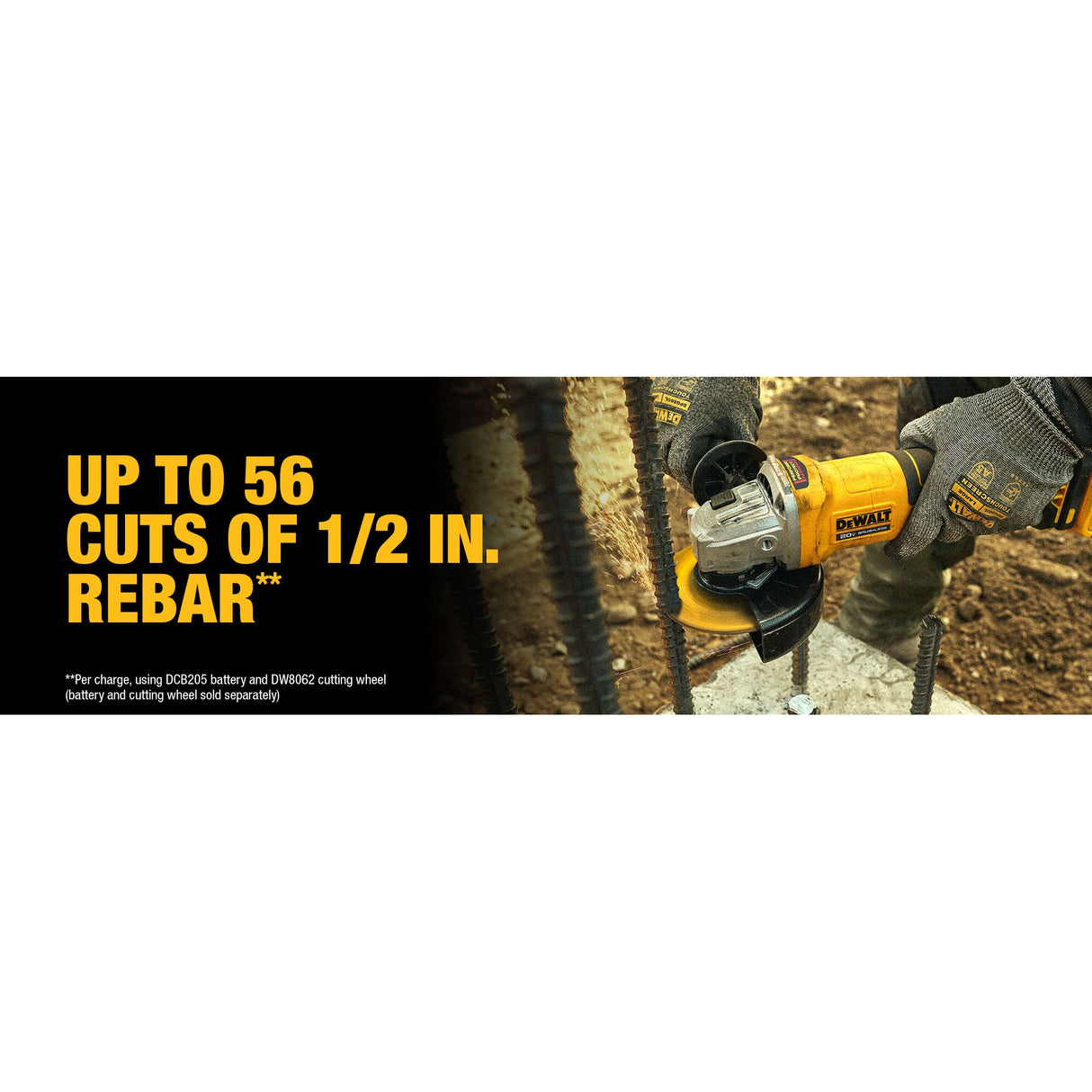 DEWALT DCG408B 20V MAX* Brushless Cordless 4 1/2 in. Paddle-Switch Grinder (Tool Only)