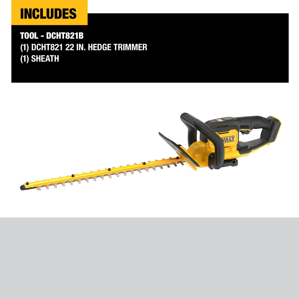 DEWALT DCHT821B 20V MAX* 22 in. Brushless Cordless Hedge Trimmer (Tool Only)