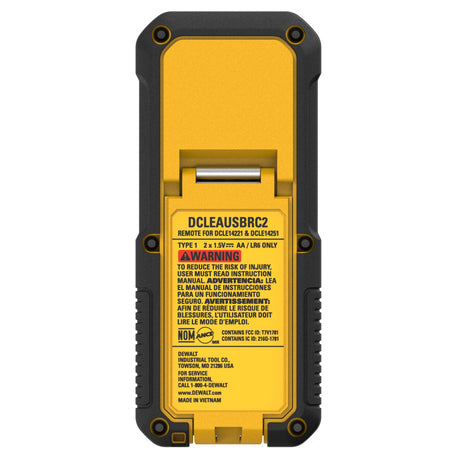 DEWALT DCLEAUSBRC2 Remote Control for USB Green Crossline and Spot Lasers DCLE14221G/GB & DCLE14251G/GB