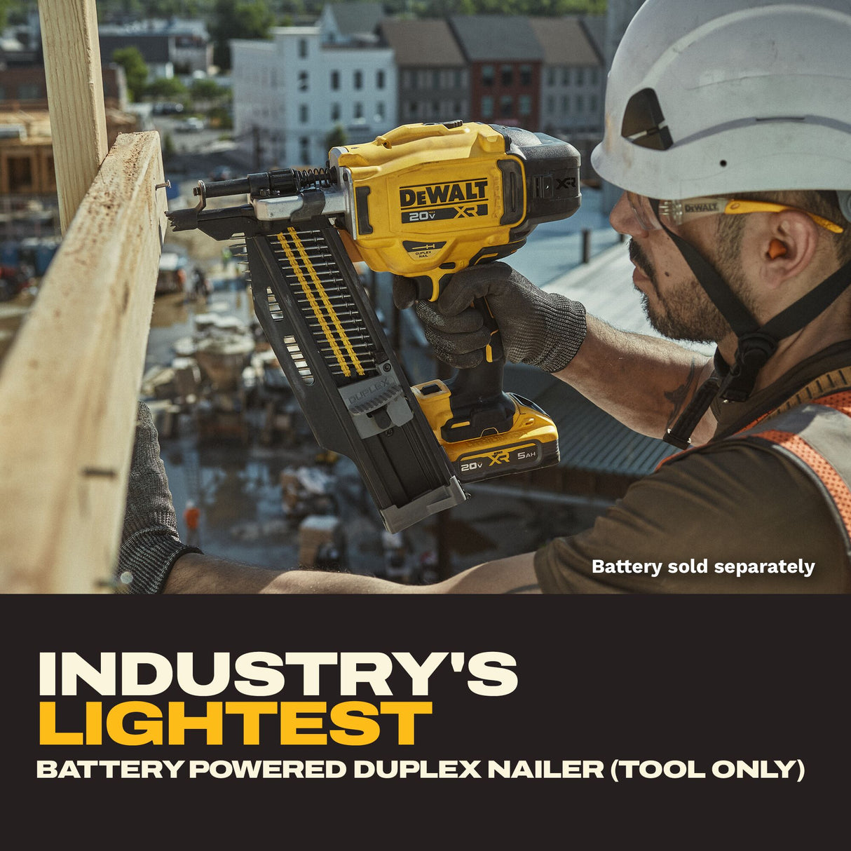DEWALT DCN910B 20V MAX* XR® Brushless 21° Plastic Collated Duplex Nailer (Tool Only)