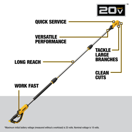 DEWALT DCPPR320B Pole Pruner (Bare Tool)