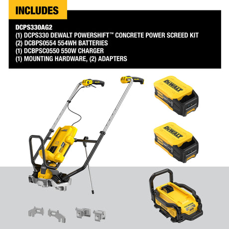DEWALT DCPS330AG2 POWERSHIFT™ Concrete Power Screed Kit