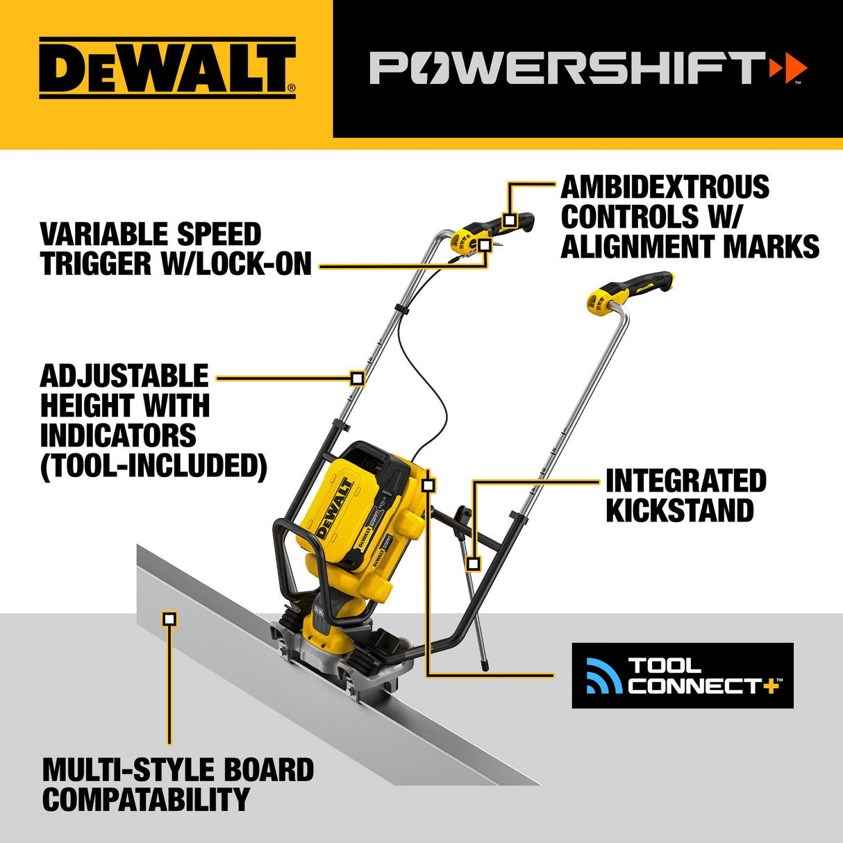 DEWALT DCPS330AG2 POWERSHIFT™ Concrete Power Screed Kit