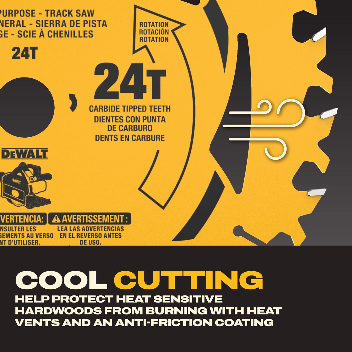 DEWALT DWA261224TS 6-1/2 in. 24T General Purpose Track Saw Blade