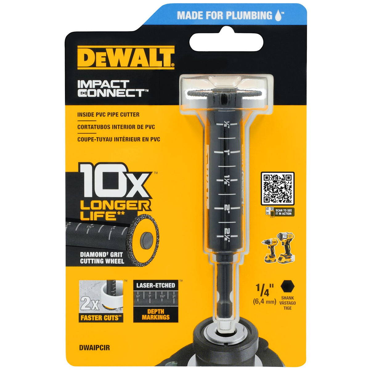 DEWALT DWAIPCIR Impact Connect Inside PVC Pipe Cutter
