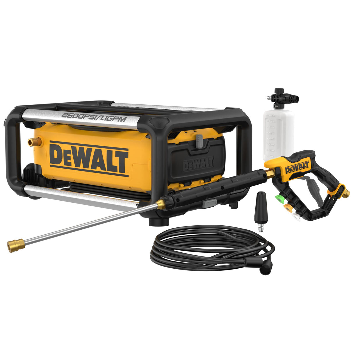 DEWALT DWPW2600 2600 PSI 1.1 GPM Electric Jobsite Pressure Washer
