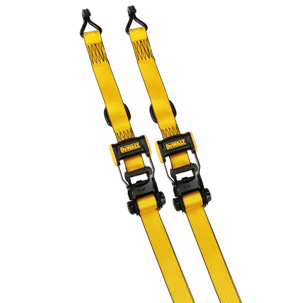 DEWALT DXBC33002 1.5" x 16' Medium Duty Ratchet Tie Down Straps 3300 LB Break Strength (2 PK)