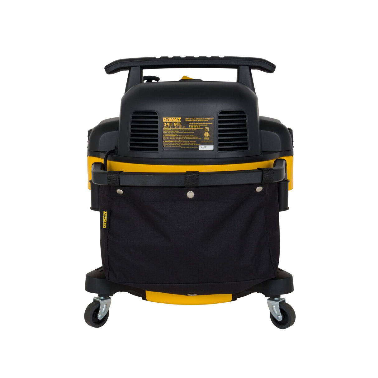 DEWALT DXV09PQTA 9 Gallon 5.0 PHP STEALTHSONIC QUIET VACUUM