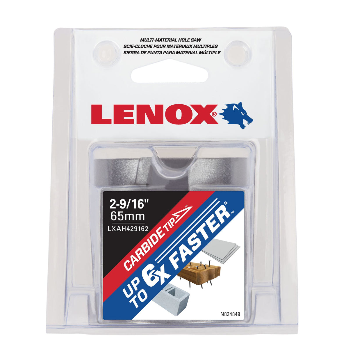 LENOX LXAH429162 | 2 9/16 in Multi-Material Carbide Tipped Hole Saws