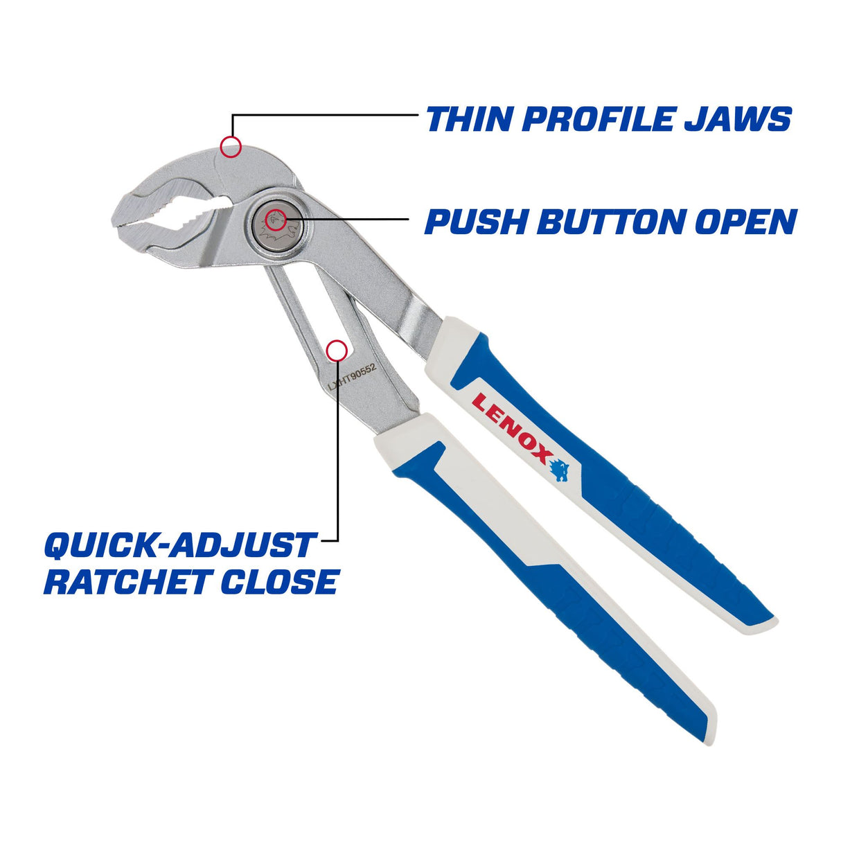 LENOX LXHT90552 12" Quick-Adjust Pliers