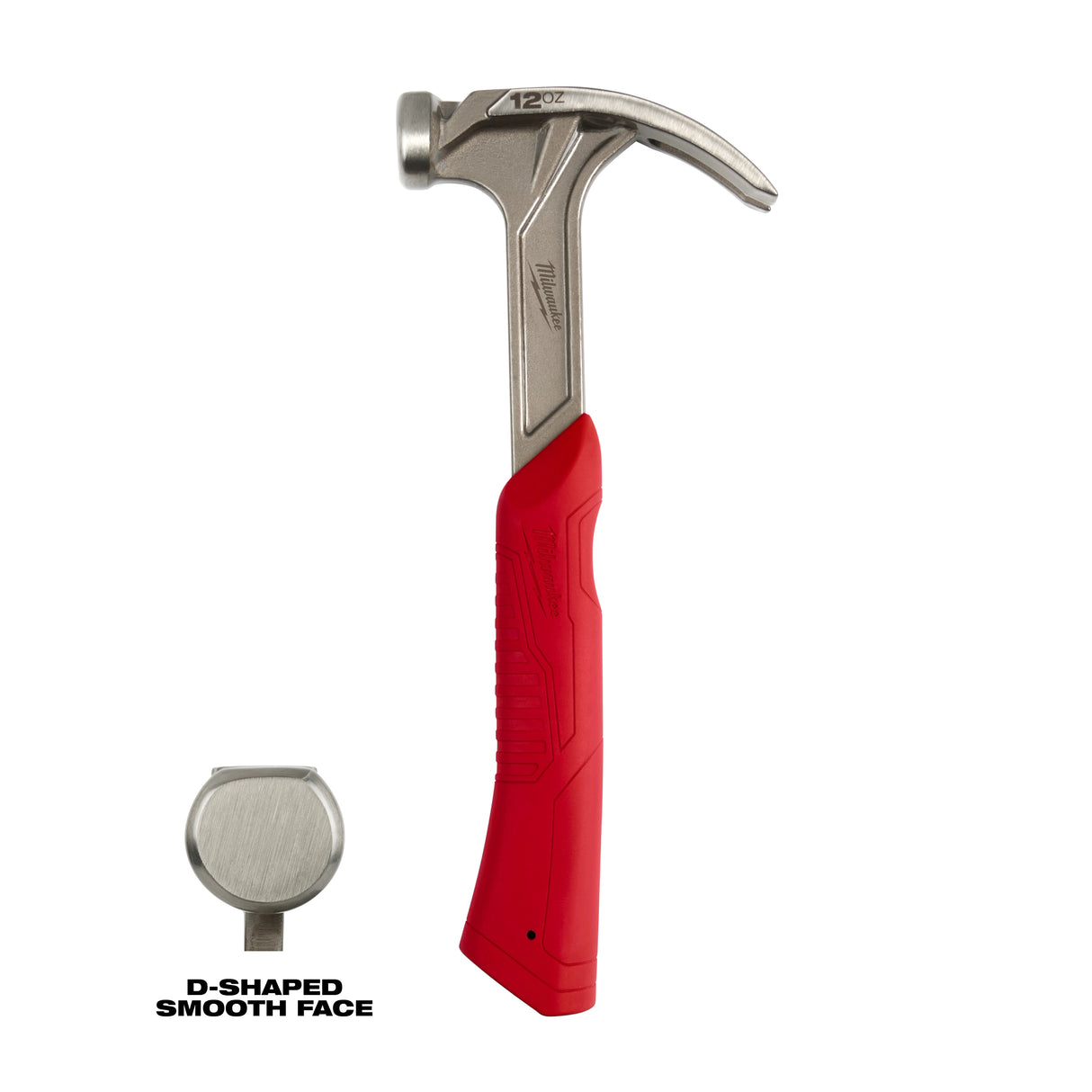Milwaukee 48-22-9019 12 oz Smooth Face Hybrid Claw Finish Hammer