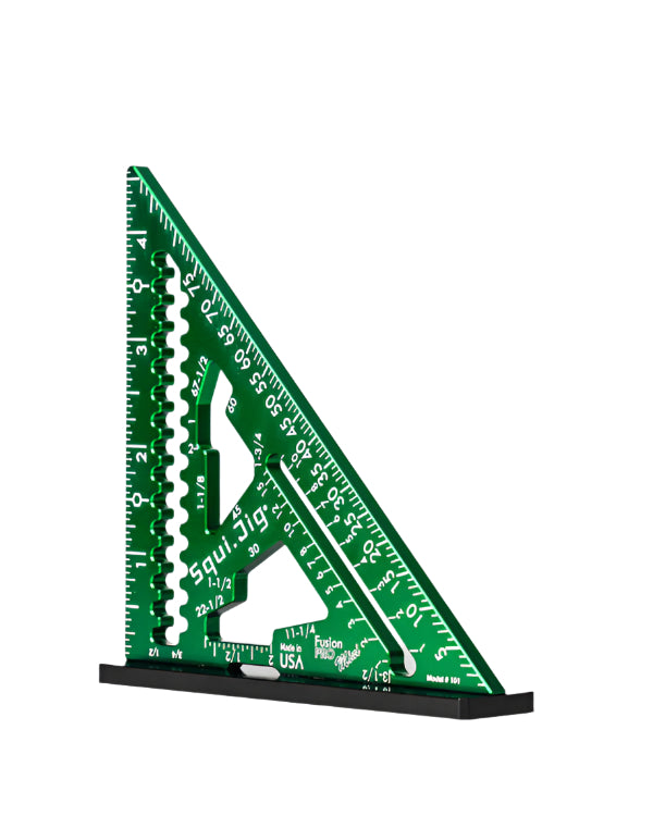 Squi.Jig 4.5 inch Fusion Pro Square Green - 3/16 Heel